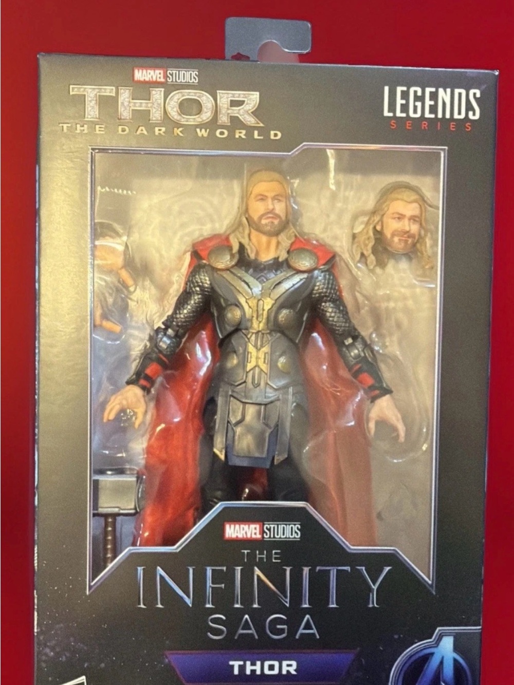 Hasbro Legends Series Thor Action Figure - Red Cape, Black Armor